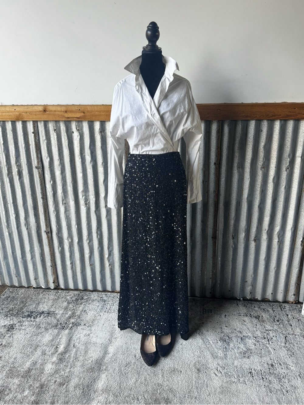 Stunning Sequin Maxi Skirt - Sparkling Evening Skirt